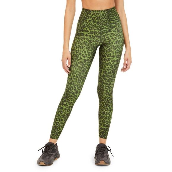 Good American GP0672 Women Sz 2 Pesto Green Leopard Core Power 7/8 Leggings $131 - Picture 7 of 7